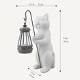 thumbnail image 3 of 10 Inch Solar Cat Garden Statue, Porch Patio Decor, Outdoor Yard Decoration, 3 of 6