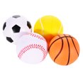 thumbnail image 1 of 4PCS Soft PU Mini Sports Balls Stress Noverty Toy Balls (Basketball Football Tennis Golf) 3.5 Inch, 1 of 7