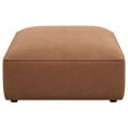 thumbnail image 4 of Maklaine Fabric Terracotta Ottoman Square 38.5" Unassembled, 4 of 10