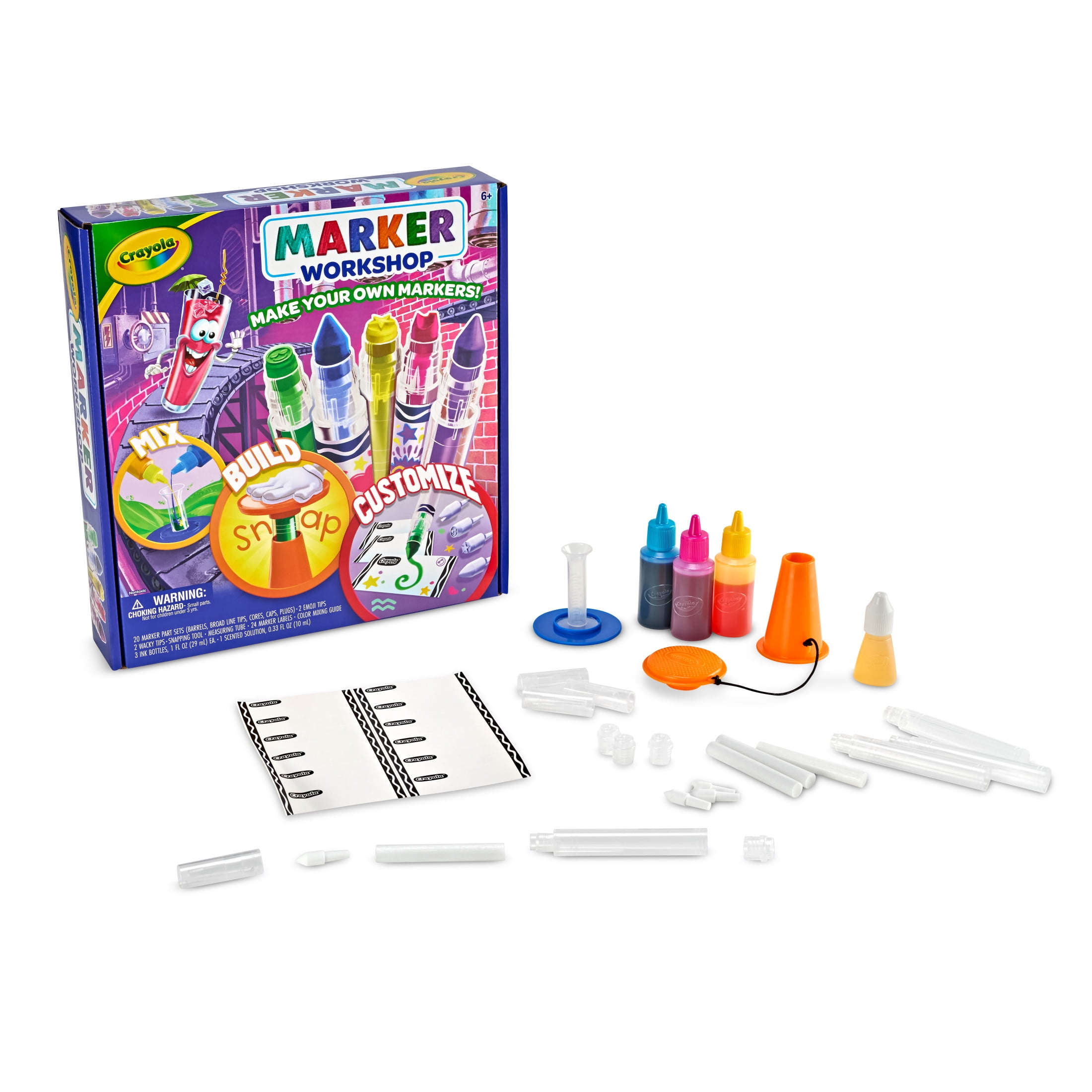 Crayola Marker Maker DIY Craft Set, Personalized Scented & Emoji Markers, School Supplies, Coloring Gift for Kids, Ages 6+