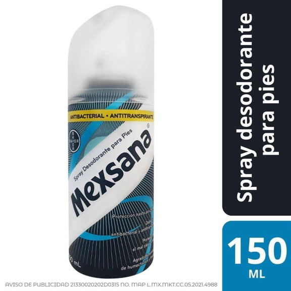 Desodorante para pies Mexsana antitranspirante y antibacterial en spray 150 ml