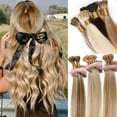 thumbnail image 1 of SEGO I Tip Hair Extensions Human Hair Highlight Remy Straight Ombre Stick Tip Keratin Real Human Hair Extensions, 1 of 7
