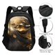 thumbnail image 3 of Balery Luxurious Gold Flow Mochila con carga USB para hombre y mujer - Mochila impermeable y antirrobo para laptop con puerto USB para viajes, trabajo, 3 of 7