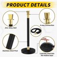 thumbnail image 5 of 6 Pcs Stanchions and Velvet Ropes Set-Crowd Control Barriers with 4 Black Velvet Ropes, Stainless Steel Stanchion Post & Sand-Fillable Base for hotel/Wedding/Party, 5 of 10