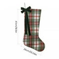 thumbnail image 5 of Shoreew Christmas Stockings with Hanger Bowknot Plush Balls Decor Striped Print Candy Holder Festive Tree Decoration, 5 of 7