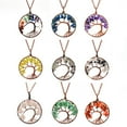 thumbnail image 3 of US Seven-Chakra Tree of Life Healing Energy Pendant Crystal Meditation Necklace, 3 of 4