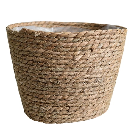 Grass Planter Basket Indoor Outdoor Flower Pots Cover Plant Containers for Home Indoor Outdoor Home Grass Grass Planter Basket Flower Pots Cover Plant Containers Primary Color L