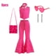 thumbnail image 4 of Disfraz de Barbi de película para niñas, conjunto de 2 pantalones de piezas, Top y pantalones acampanados, Cosplay de fiesta de cumpleaños, traje de Carnaval, 4 of 5