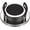 Silver/Black, variant on ABCISI Set of 6 Stainless Steel Round Coasters with Holder & Sponge Bottom, Metal Insulation Cup Pads Stunning Cool Coasters for Restaurant Kitchen Bar, Keeping Surfaces Safe from Heat Damage