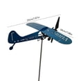 thumbnail image 2 of Adornos de veleta de avión 3D, rotador de viento para jardín al aire libre (azul S), 2 of 5