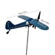 thumbnail image 3 of Adornos de veleta de avión 3D, rotador de viento para jardín al aire libre (azul S), 3 of 5