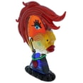 thumbnail image 4 of GlassOfVenice Murano Glass Picasso Head Of A Woman With Red Hair, 4 of 6