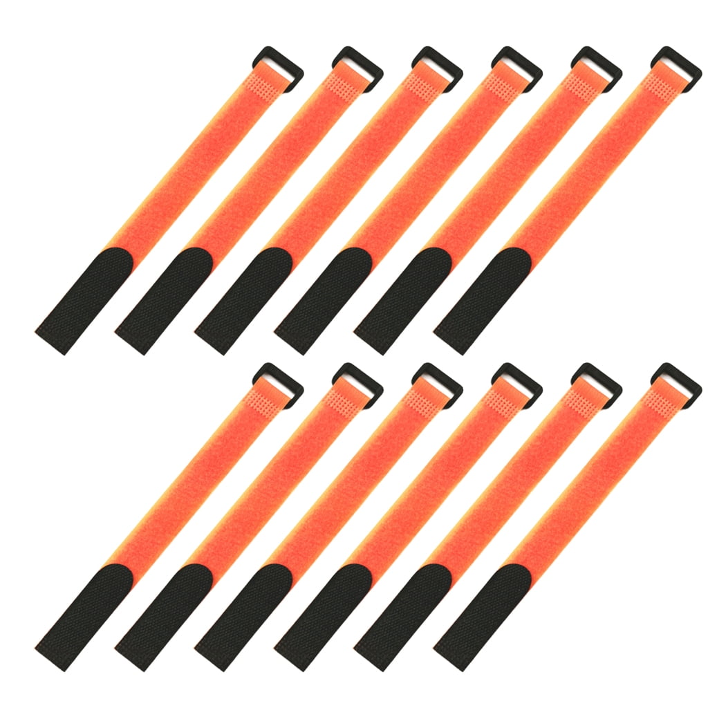 Aurgiarme 12Pcs Reusable Tie Belts Suspenders Fishing Rod Tie Holder Fishing Accessories Strap Wrap Band Fishing Tool Rod Holder