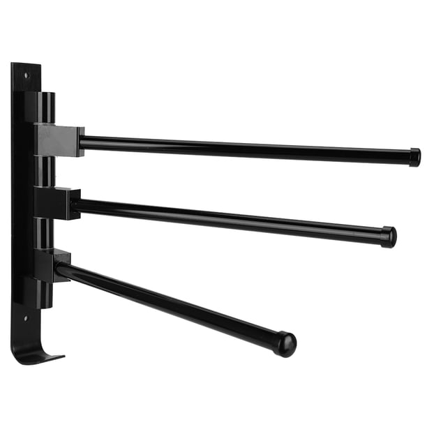 Toallero Jadeshay para almacenamiento en baño y hotel Aluminio espacial 3 varillas con gancho