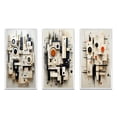 thumbnail image 2 of Designart "Abstract Urban Vision Black and White III" Modern Geometric Framed Wall Art Set Of 3 - Black Abstract Frame Canvas Set For Living Room Decor, 2 of 6