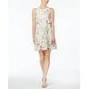 Calvin Klein Floral-Embroidered Trapeze Dress