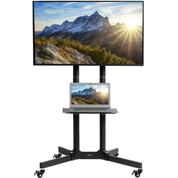VIVO Mobile TV Cart for 32" to 83" LCD LED Plasma Flat Panel Stand w/Wheels