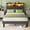 Dark Gray, variant on Asofer Queen Bed Frame with,Modern Upholstered Platform Bed with USB Charging Ports Headboard,No Box Spring Needed,Beige