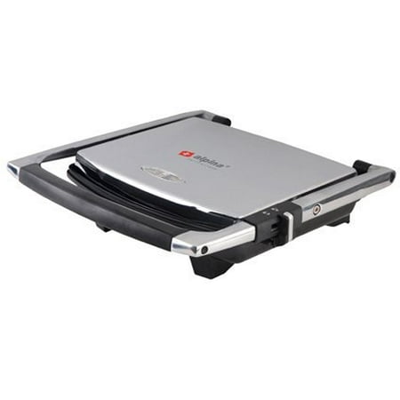 - Alpina SF-6021 Panini Press Non Stick Gourmet 4 Sandwich Maker Stainless Steel Body, 220Volt (Not for USA)