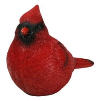 Faux Taxidermy Realistic Northern Male Red Cardinal Bird On Perch Figurine