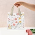 thumbnail image 4 of Unique Bargains 1 Pc Reusable Gift Bag Durable Floral Handle Gift Bag Beige, Transparent Large, 4 of 5
