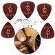 thumbnail image 2 of 5 púas para guitarra, patrón de madera de plectro, 0,71mm, púas para dedos, instrumento Musical Likrtyny Deportes al aire libre Salida diaria Juego de fiesta, 2 of 9