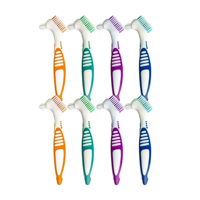 TISHITA Ensemble de 8 Brosses à Dentier en Forme de Y Nettoyeurs de Résidus Dentaires Brosse à Dents
