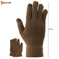 thumbnail image 3 of Spencer Winter Touchscreen Gloves for Men, Warm Wool Fleece Texting Gloves Anti-Slip Soft Lining Elastic Cuff Glove (Green), 3 of 8