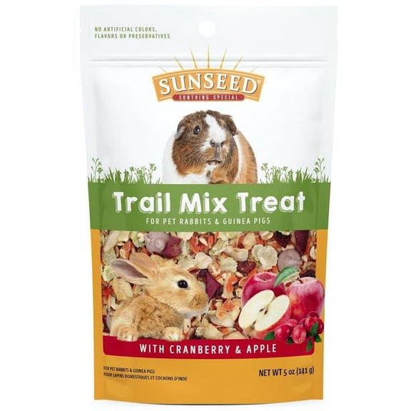 Sunseed Trail Mix Treat with Cranberry and Apple for Rabbits and Guinea Pigs [Small Pet, Small Pet Treats] 5 oz