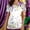 #340-Purple, variant on Haivin Women's Carnival V-Neck Top with Short Sleeve and Pockets, Fashion Print for Casual Party and Daily Wear