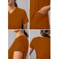 thumbnail image 4 of Adar Addition Scrubs For Women - Modern V-Neck Scrub Top - A6008 - Caramel - XXS, 4 of 7