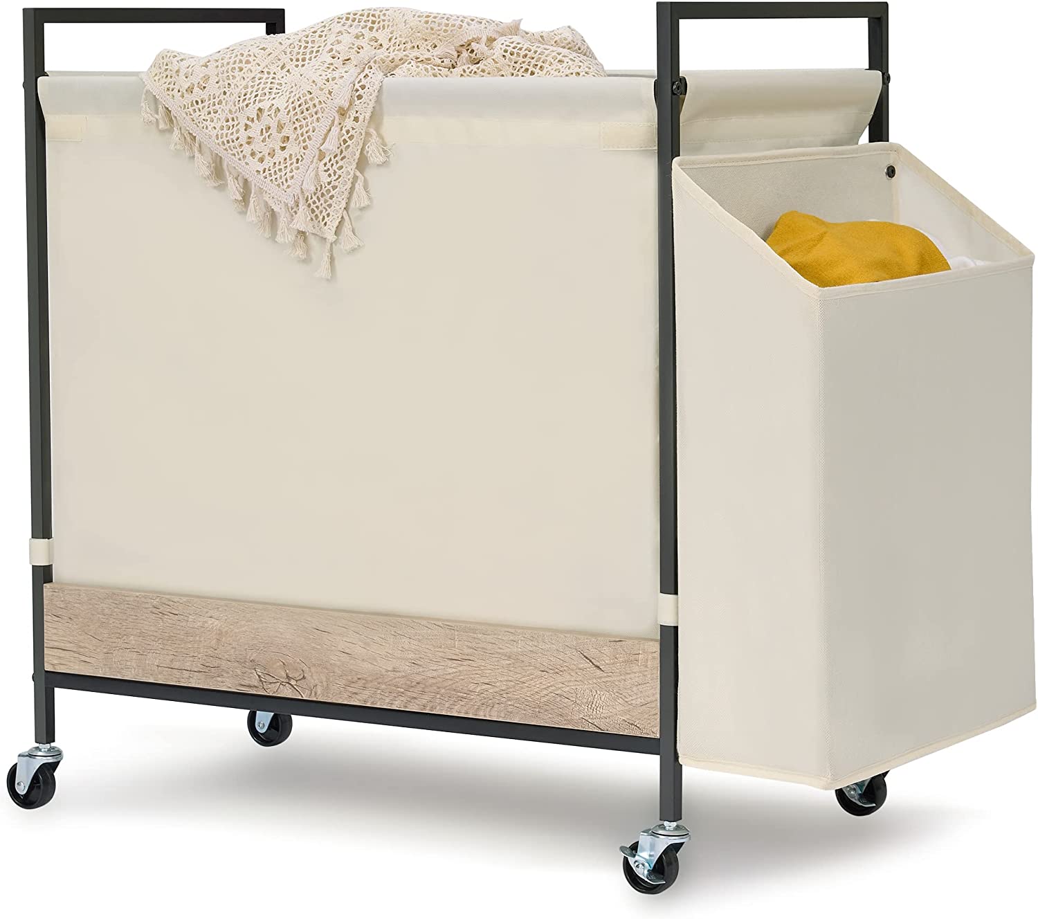 Laundry Hamper with Wheels; 174L Extra Large Rolling Laundry Cart with