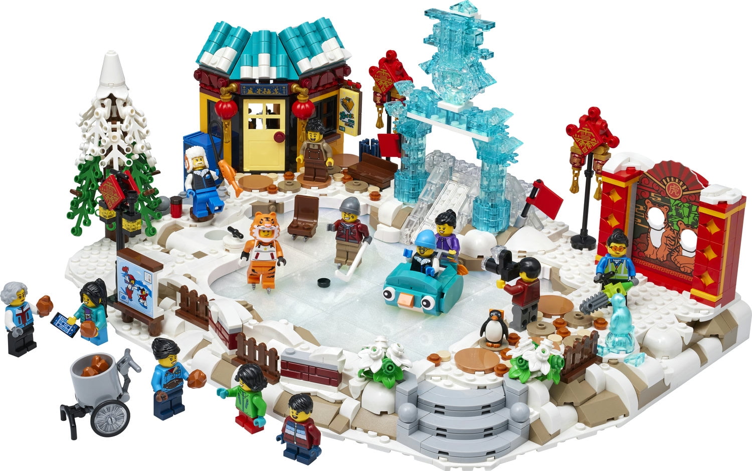 Chinese Traditional Scene Building Blocks Figures Bricks Models sets Toys 