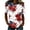 White, variant on Womens Tops T-Shirts Blend Short Sleeve 4Th Of July Print Tees