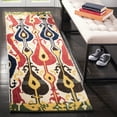thumbnail image 3 of SAFAVIEH Ikat Betty Southwestern Wool Area Rug, Cream/Green, 2' x 3', 3 of 10