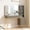 Alder Grey, variant on KeyWhat 48" Fluted Makeup Vanity Desk with 36" Big Lighted Mirror, Bedroom Vanity with Lights & Glass Top, Charging Station ,Dark Walnut