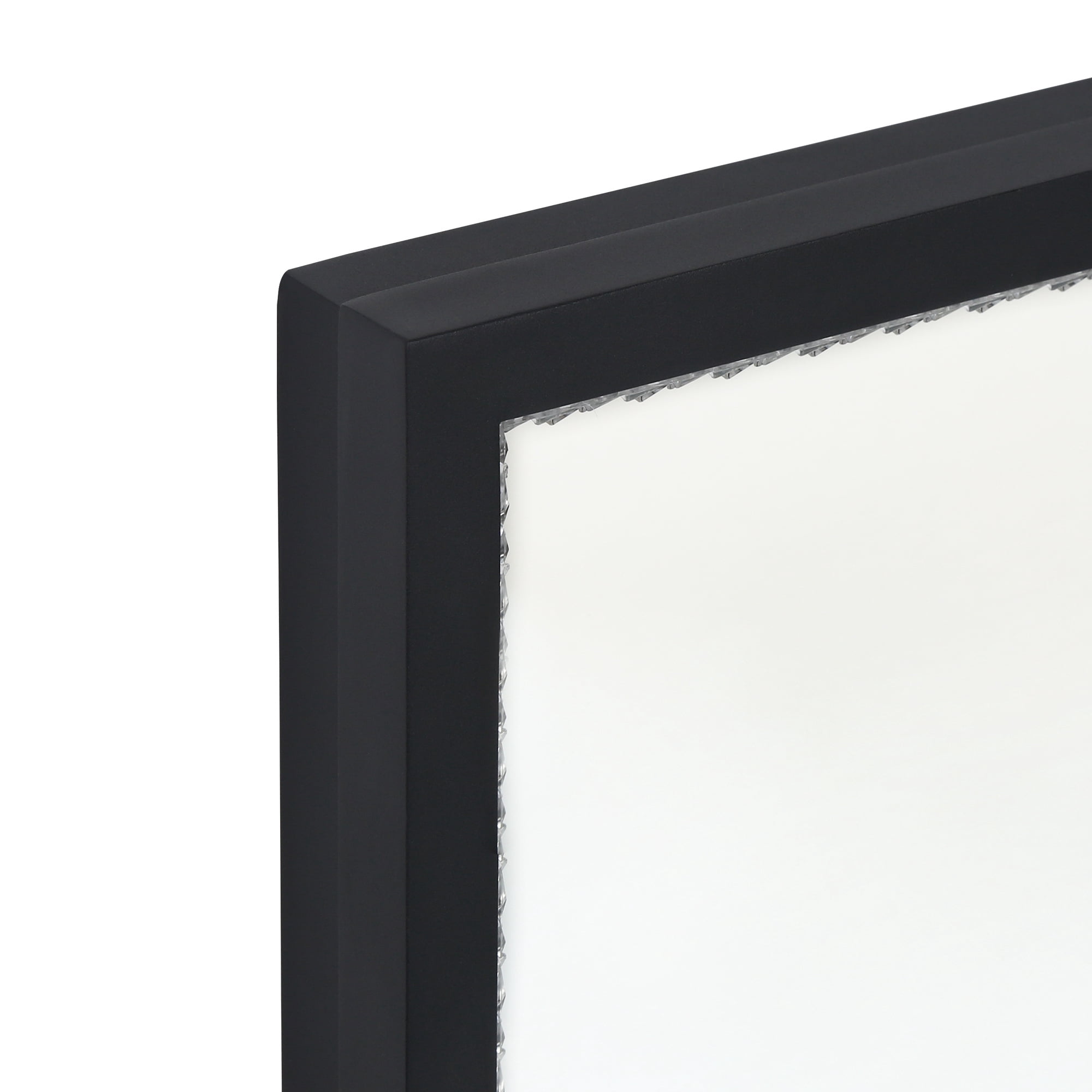 35.8-in W x 55.1-in H Rectangle Matte Black and Matte Gold Framed Full Length Lighted Vanity Mirror