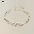 thumbnail image 3 of Elegant Crystal Flowers Bracelet For Women Sweet Girl Moon Blossom Bow Brac, 3 of 5