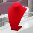 thumbnail image 4 of Xuanheng Collier Affichage Buste de Couleur Rouge Modèle avec Support Pendentif de Base Stand pour Haut, 4 of 8