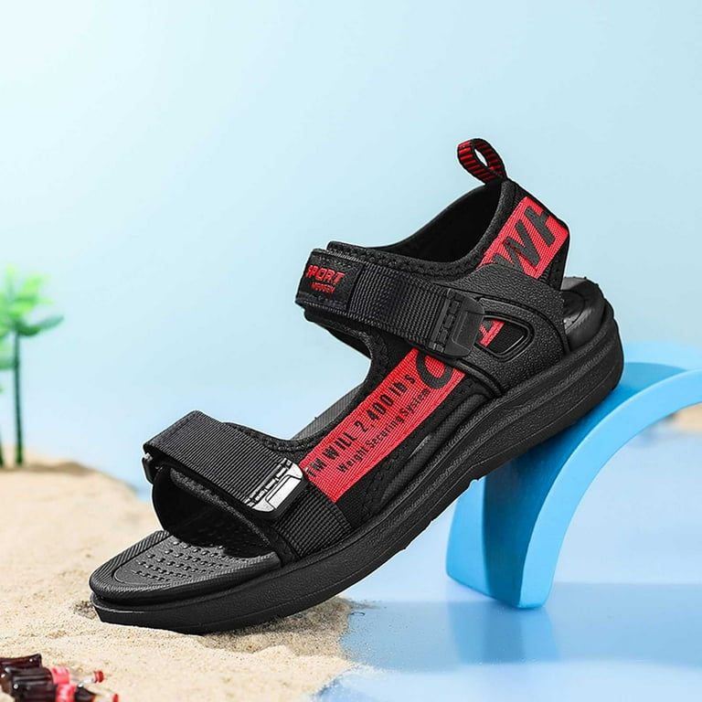 Huowey Boys Sandals Easy Snap Lock Water Sandals Adjustable Straps