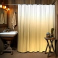 thumbnail image 6 of Ombre Yellow Fabric Shower Curtain Sets with Shower Curtain Hooks, Waterproof Washable Cloth Gold and White Gradient Farmhouse Modern Shower Curtains for Bathroom, 6 of 7