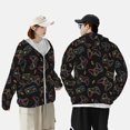 thumbnail image 4 of Saiise Colorful Game Controller Pattern Sun Protection Hoodie for Men and Women, Lightweight Quick-Dry Windproof with Hood and Zip-XX-Large, 4 of 7