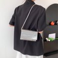 thumbnail image 3 of Bolso pequeño de moda Bolso de PU para debajo del brazo Bolso de primavera de un solo hombro para debajo del brazo plateado, 3 of 5