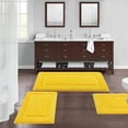 thumbnail image 4 of Bathroom Rugs Set 3, Yamaziot Non Slip Bath Runners, Washable Soft Shaggy Plush Absorbent Microfiber Shower Rug with Toilet Mat, Fall Yellow, 4 of 10