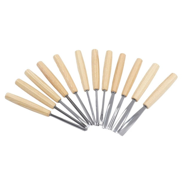 Herramientas Para Tallar Madera, Resistente Al Desgaste, 12 Piezas, Mango De Madera Multifuncional, Cincel, Borde Incisivo, Agarre Cómodo Para Proyectos De Carpintería ANGGREK 12345678