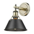 thumbnail image 3 of Yep by Golden Lighting Orwell 1-light Vanity in Aged Brass and Matte Black shade, 3 of 3