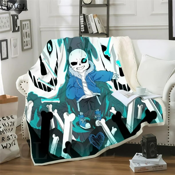 CLOOCL-manta gruesa con estampado de Anime Undertale Sans, ropa de cama para adolescentes, edredón de viaje para avión, decoración del hogar