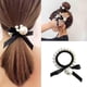 thumbnail image 1 of Moda cabellero Bowknot elásticos para el cabello cola sujetar lazos para el cabello accesorios negro Scrunchie para Yinane mujeres lazos para el cabello, 1 of 8