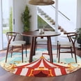 Round Rugs 5Ft, Cartoon House Round Area Rug Washable Indoor Throw ...