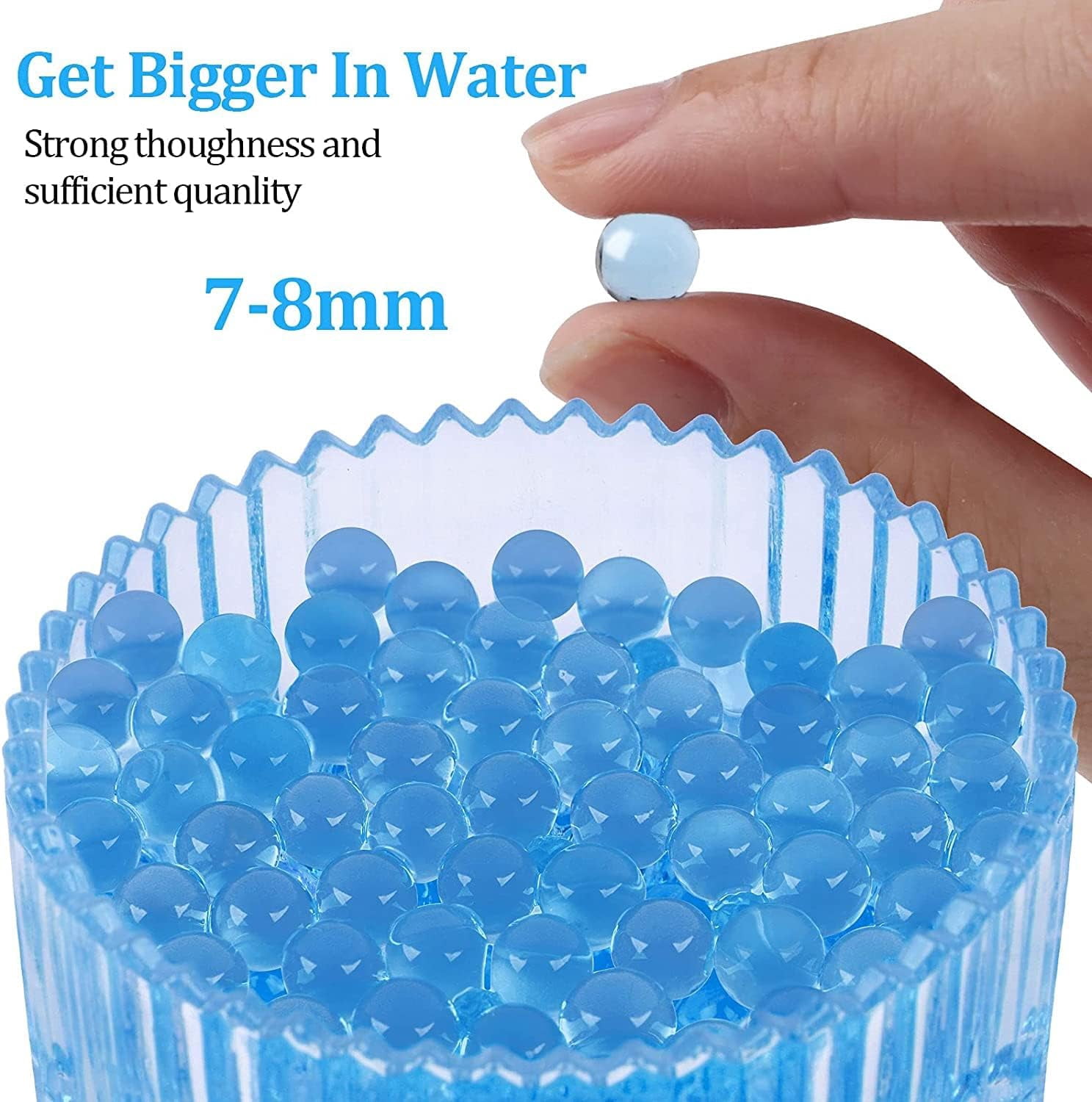 NOKIMAX Gel Ball Blaster Refill 100,000 PCS – 10 Pack Refill, 7-8mm Transparent Orby Rounds,  for Splatter Blasters Outdoor, Ages 14+ Years